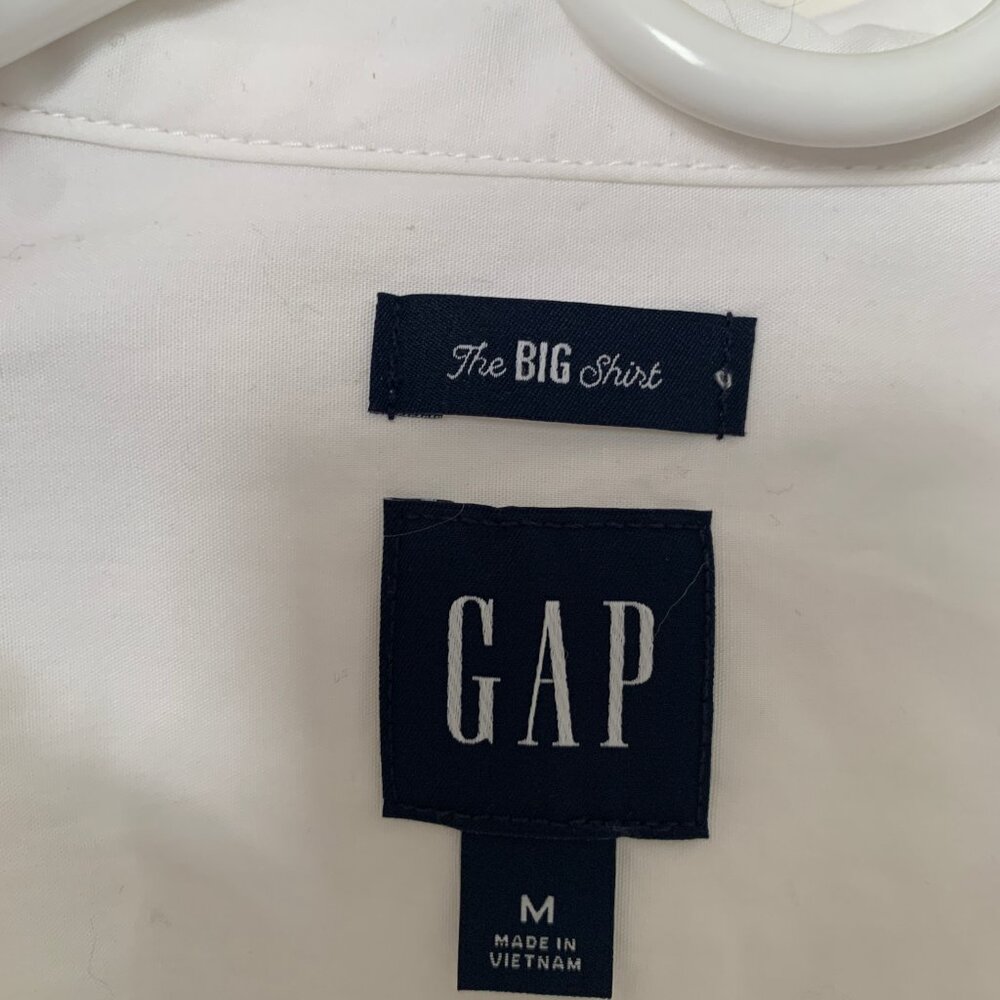 GAP Oversized Lace White Button Down Shirt size M - Picture 5 of 6